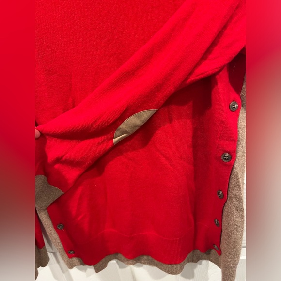 JCREW side button up color block sweater - Picture 4 of 8